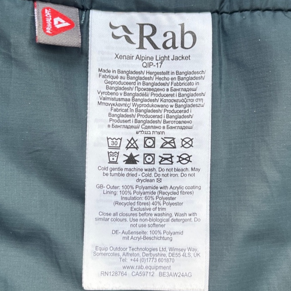Rab โข Men's Xenair Alpine Light hooded Jacket in Tempest Blue โข Size M - Picture 13 of 14